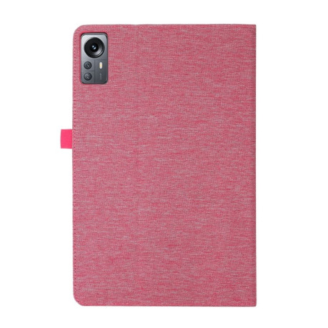 Чехол-книжка Fabric Leather для Xiaomi Mi Pad 5 Pro 12.4 - пурпурно-красный
