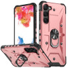 Противоударный чехол EsCase Ring Holde для Samsung Galaxy S23 5G - розовый