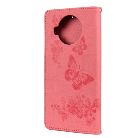 Чохол-книжка Butterflies Embossing Xiaomi Mi 10T Lite - рожевий