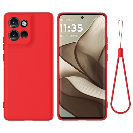 Силиконовый чехол Solid Color Liquid Silicone на Motorola Edge 50 Neo / Moto S50 - красный