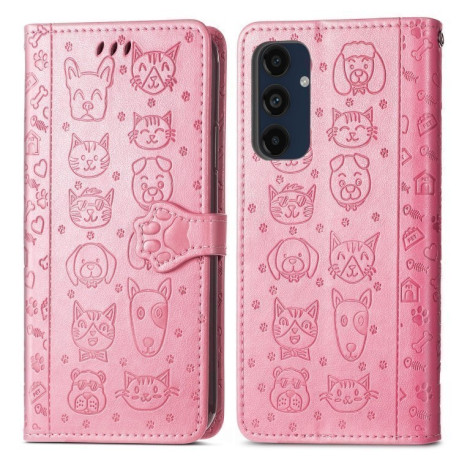 Чехол-книжка Cat and Dog для Samsung Galaxy A16 - розовый