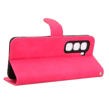 Чехол-книжка Skin Feel Magnetic для Infinix Hot 50 Pro+ - пурпурно-красный