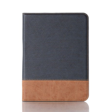 Чехол-книжка Cross Texture на iPad mini 6 - темно-синий