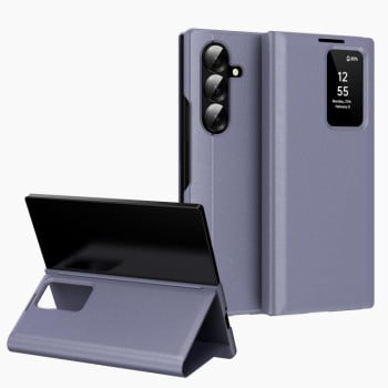 Чехол-книжка Smart View Window Leather на Samsung Galaxy Fold 7 5G - фиолетовый
