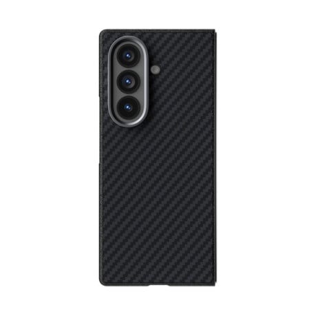 Карбоновый чехол ABEEL C Carbon Fiber Series фактура 6D Micro Relief с MagSafe на Samsung Galaxy Fold 7 5G - черный
