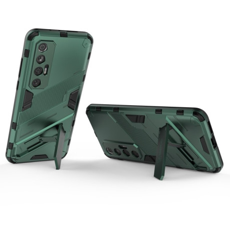 Противоударный чехол Punk Armor для Xiaomi Mi 10S - зеленый
