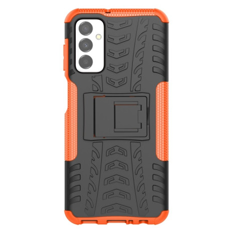Противоударный чехол Tire Texture на Samsung Galaxy M23 / F23 5G - оранжевый