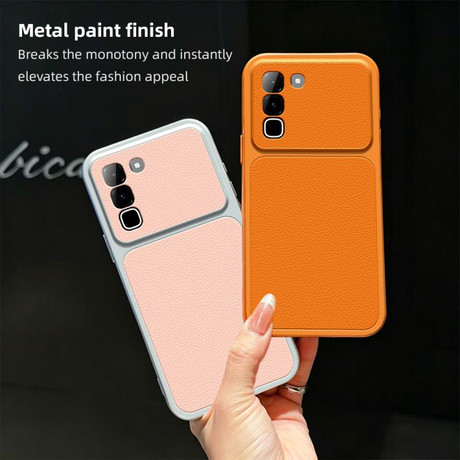 Противоударный чехол Lambskin Series Skin Feel Shockproof с мягким покрытием на Infinix Hot 70 5G / 4G — розовый