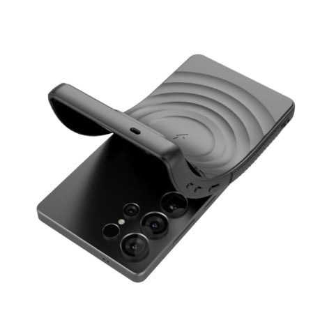 Чохол Lens Frame Bracket Corrugated MagSafe для Samsung Galaxy S25 Ultra 5G - чорний