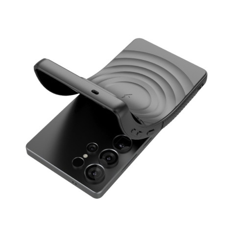 Чохол Lens Frame Bracket Corrugated MagSafe для Samsung Galaxy S25 Ultra 5G - сірий
