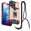 Протиударний чохол Sliding Camera Design для iPhone 14 Pro Max - рожеве золото