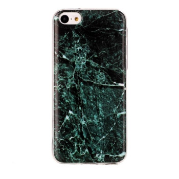 Противоударный чехол Marble Pattern для iPhone 5C - черный