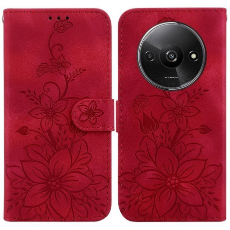 Чохол-книжка Lily Embossed Leather для Xiaomi Redmi A3 - червоний