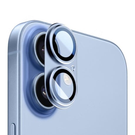 Защита камеры XDCASE Titanium Alloy Hollow Camera Lens на iPhone 17 - синий