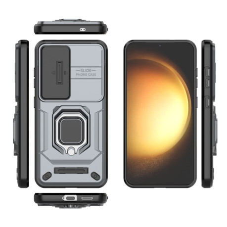 Протиударний чохол Sliding Camshield для Samsung Galaxy S25 5G - сірий