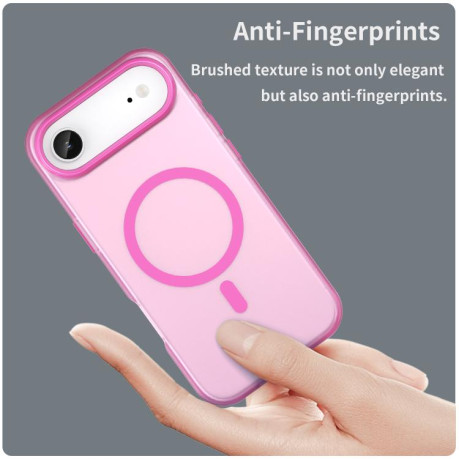 Противоударный чехол MagSafe Frosted Translucent TPU + PC для iPhone Air - розовый