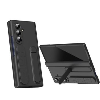 Протиударний чохол Bazher з плівкою і тримачем на Samsung Galaxy Fold8 Ultra 5G — чорний