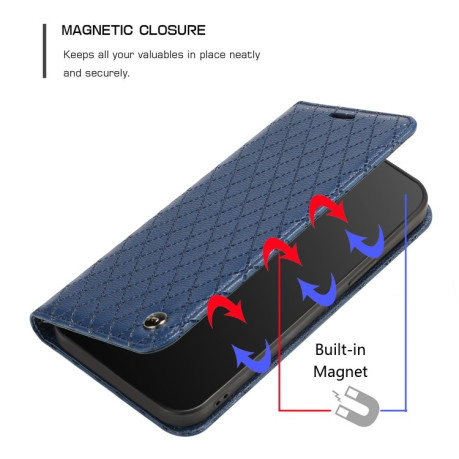 Чехол-книжка RFID Diamond Lattice для Samsung Galaxy A04s/A13 5G / M13 / F13 S11  - синий