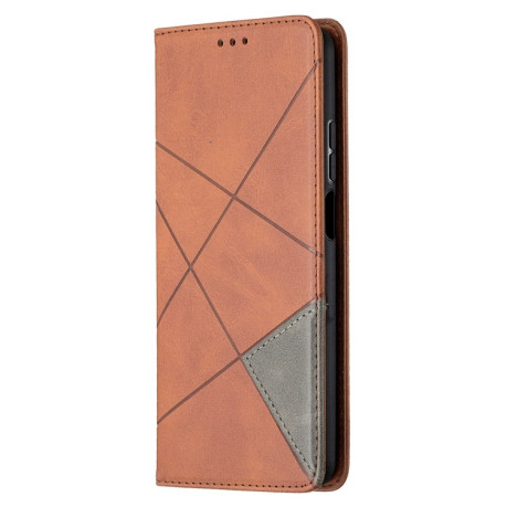 Чехол-книжка Rhombus Texture на Xiaomi Mi 10T Lite - коричневый