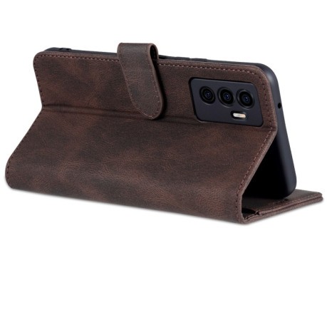 Чехол-книжка AZNS Dream II Skin Feel Horizontal Flip Leather для Vivo S10e / V23e 5G - кофейный