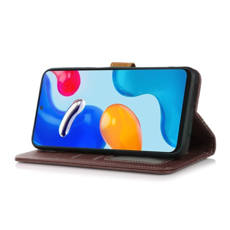 Чехол-книжка Stitching Thread для OPPO Reno7 5G Global/ Find X5 Lite/OnePlus Nord CE2 5G - коричневый