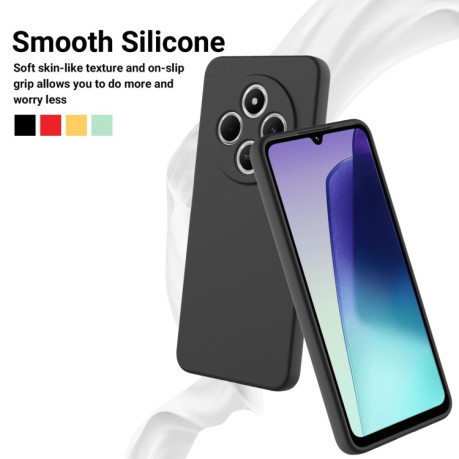 Силиконовый чехол Solid Color Liquid Silicone на Xiaomi Redmi 14C 4G/Poco C75/Redmi A4 5G - черный