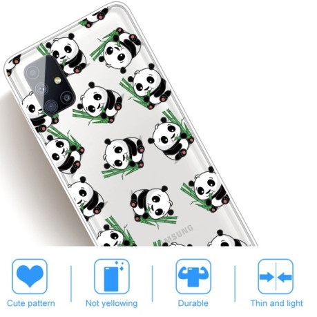 Ударозащитный чехол Painted Transparent на Samsung Galaxy M51 - Panda