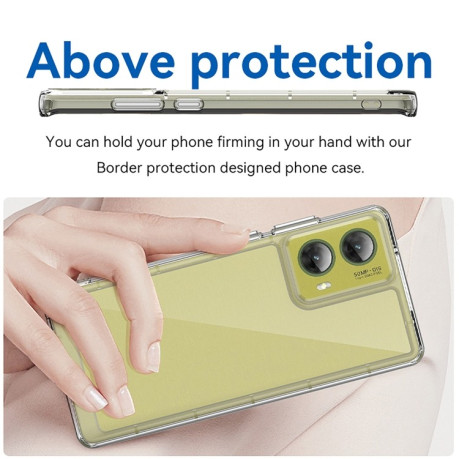 Противоударный чехол Colorful Acrylic Series для Motorola Moto G85 - прозрачный
