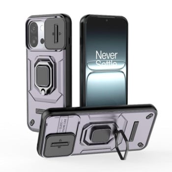 Противоударный чехол Sliding Camshield для OnePlus 13T 5G - фиолетовый