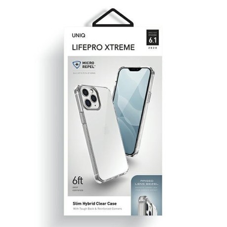 Оригинальный чехол UNIQ etui LifePro Xtreme на iPhone 12 Pro / iPhone 12 - прозрачный