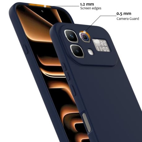 Силиконовый чехол Shockproof Silicone с Magsafe на Infinix Note 60 / 60 Pro 5G — темно-синий