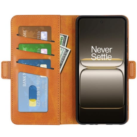 Чохол-книжка Dual-side Magnetic Buckle на OnePlus Nord 5 / Ace 5 Ultra - жовтий