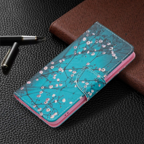 Чохол-книжка Colored Drawing Pattern для Samsung Galaxy S22 Plus 5G - Plum Blossom