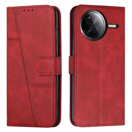Чохол-книжка Stitching Calf Texture для Xiaomi Poco F7 Pro / F7 Ultra - червоний