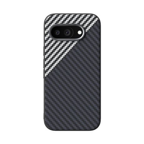 Ультратонкий чохол ABEEL C Carbon Fiber Series 6D Micro Relief MagSafe на Pixel 9a - чорно-сірий
