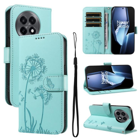 Чехол-книжка Dandelion Embossed Pattern Flip Leather для OnePlus 13R 5G Global - зеленый