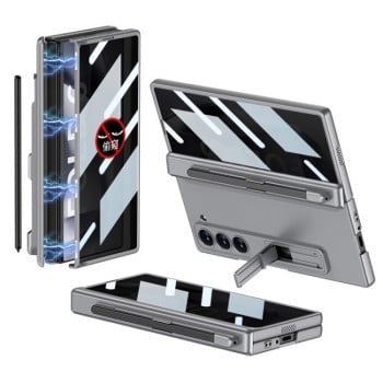 Противоударный чехол GKK Coverage Magnetic Fold with Pen Slot, Not Included Pen для Samsung Galaxy  Fold 6 - серый