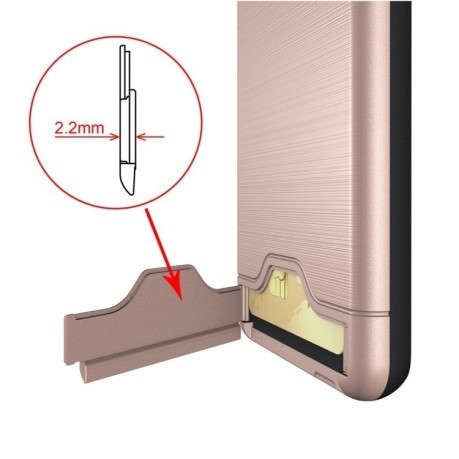 Протиударний чохол Samsung Galaxy S9/G960 Brushed Texture Зі слотом для кредитних карт рожеве золото