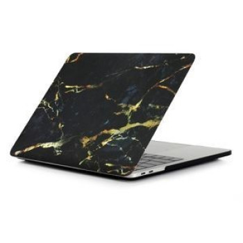 Мраморный Черный Чехол Soft Touch Marble 5 Water для MacBook Air 13 (2018)