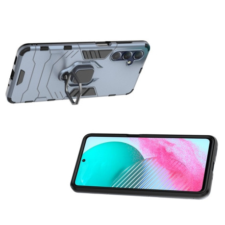 Противоударный чехол Magnetic Ring Holder на Samsung Galaxy M54 5G - синий