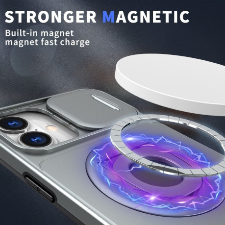 Противоударный чехол Camshield MagSafe Ring Holder Armor для iPhone 16 - серый