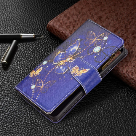 Чехол-кошелек Colored Drawing Pattern для Xiaomi Redmi Note 11 Pro 5G (China)/11 Pro+ - Purple Butterfly
