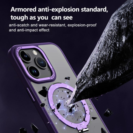 Противоударный чехол Skin Feel MagSafe Magnetic для iPhone 15 Pro 5G - голубой