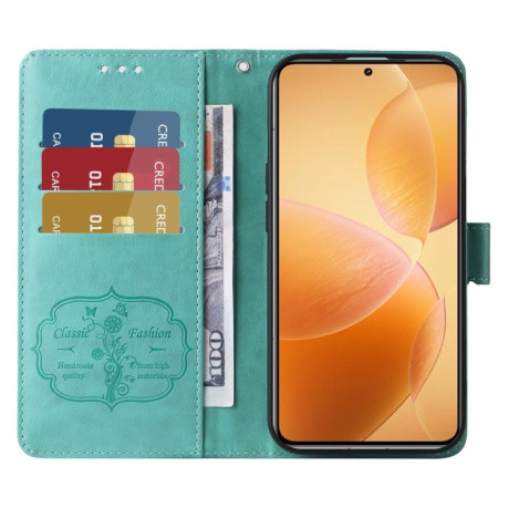Чохол-книжка Embossed Butterfly для Xiaomi 14T Pro - зелений