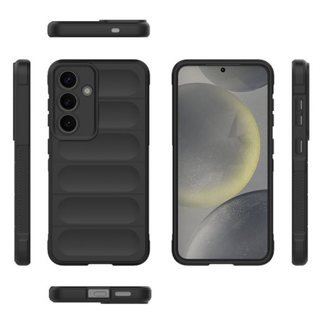 Силіконовий чохол Magic Flannel для Samsung Galaxy S25 5G - чорний