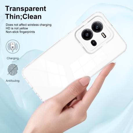 Противоударный чехол Clear Color Frame для Vivo V25 5G / V25e 4G - белый