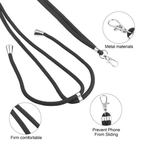 Протиударний чохол Honeycomb with Neck Lanyard для iPhone 13 Pro - чорний