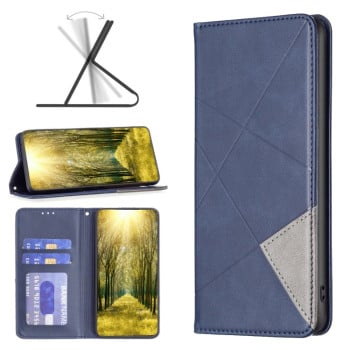 Чохол-книжка Rhombus Texture для OPPO Reno7 5G Global/ Find X5 Lite/OnePlus Nord CE2 5G - синій