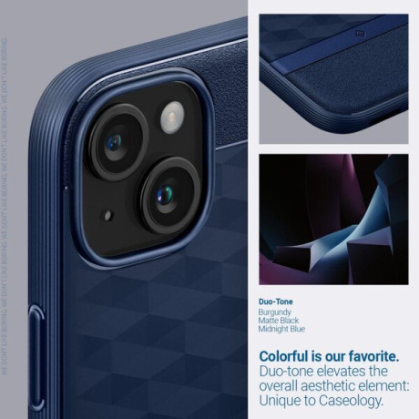 Оригинальный чехол Caseology Parallax Mag MagSafe для iPhone 15 - Midnight Blue