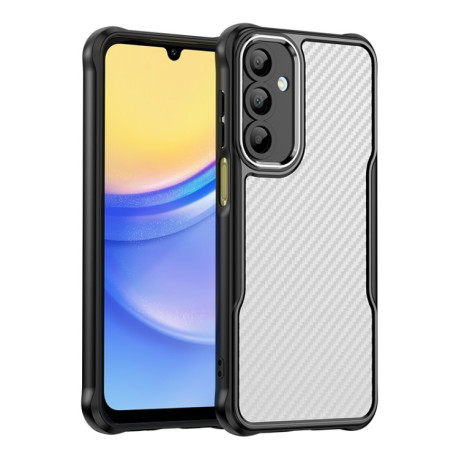 Ударозащитный чехол Carbon Fiber Texture Translucent на Samsung Galaxy A16 5G - черный